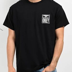 Obey Men's Black Graphic T-Shirt Size S Streetwear NEW YORK Urban Fashion